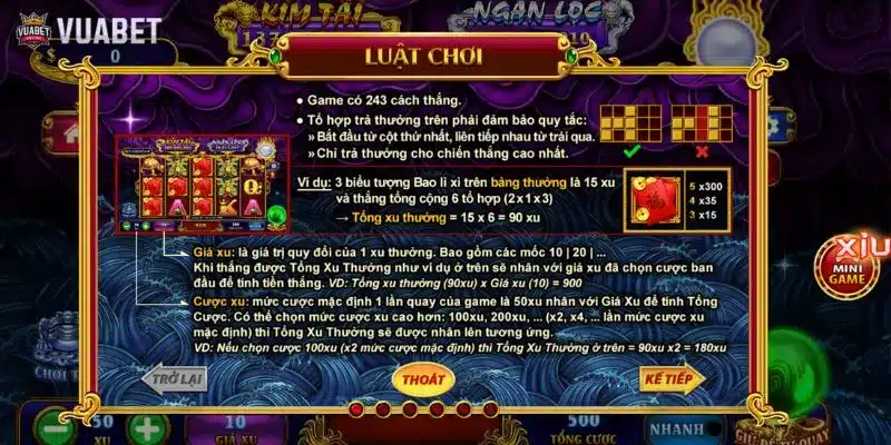 Luật chơi kho báu ngũ long dành cho tân binh